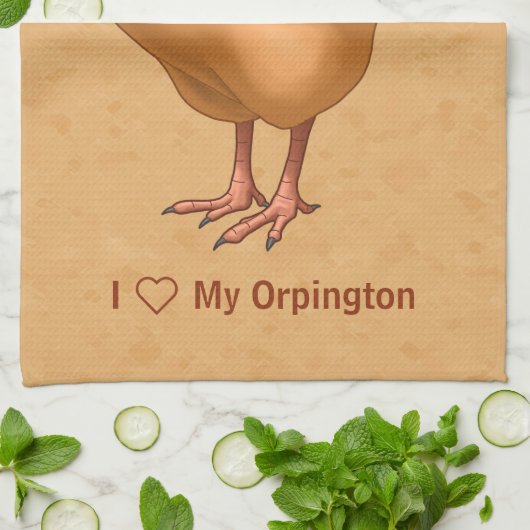 Buff Orpington Chicken Henne Geschirrtuch (Gefaltet)