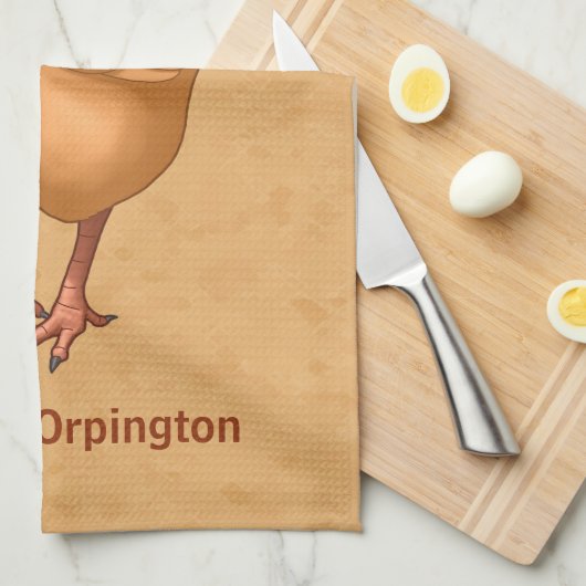 Buff Orpington Chicken Henne Geschirrtuch (Viertel Falte)