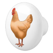 Buff Orpington Chicken Henne Keramikknauf (Rechts)