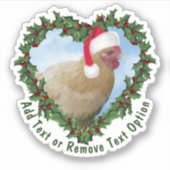 Buff Orpington Chicken Wreath Aufkleber (Vorderseite)