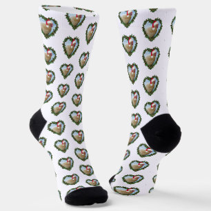 Buff Orpington Chicken Wreath Socken