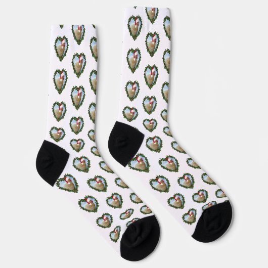Buff Orpington Chicken Wreath Socken (Rechts)