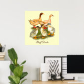 Buff Orpington Duck Family Poster (Heimbüro)