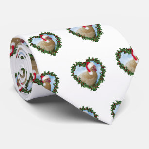 Buff Orpington Huhn in Herz-Kranz Weihnachten Krawatte