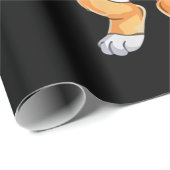 Buff Power Korgi Bodybuilder Geschenkpapier (Rolleneckpunkt)