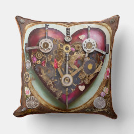 Buff Red Heart Steampunk Serie Kissen