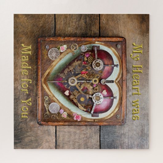 Buff Red Heart Steampunk Serie Puzzle (Horizontal)