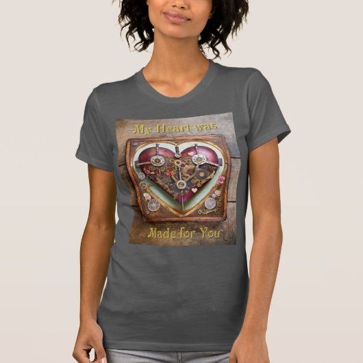 Buff Red Heart Steampunk Serie T-Shirt (Vorderseite)