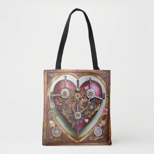 Buff Red Heart Steampunk Serie Tasche (Vorderseite)