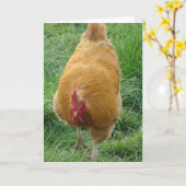Buff Rooster Karte (Gelbe Blume)