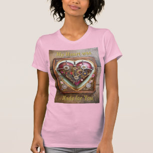 Buff Rot Herz Steampunk-Serie T-Shirt