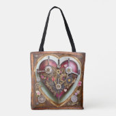 Buff Rot Herz Steampunk-Serie Tasche (Rückseite)