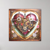 Buff Rother Herz Steampunk-Serie Leinwanddruck (Vorderseite)