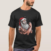 Buff Santa Claus Beard ed Liebe Weihnachten Cool X T-Shirt (Vorderseite)