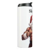 Buff Santa Claus Workout Muscles Gym Thermosbecher (Nach links gedreht)