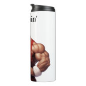 Buff Santa Claus Workout Muscles Gym Thermosbecher (Nach rechts gedreht)