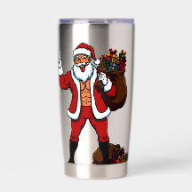 Buff Santa Friedenszeichen! Gerissene Abs & Lustig
