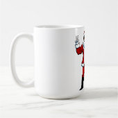 Buff Santa Friedenszeichen! Gerissene Abs und lust Kaffeetasse (Links)