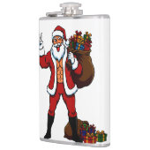 Buff Santa Peace Sign! Ripped Abs & Funny Christma Flachmann (Links)