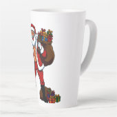 Buff Santa Peace Sign! Ripped Abs & Funny Christma Milchtasse (Rechte Ecke)