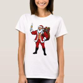 Buff Santa Prost! Gerissener Weihnachtsmann mit Ch T-Shirt