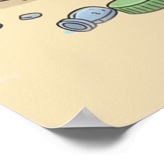 Buff Shrimp Gym Poster – Funny Beach Art (Ecke)