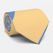Buff und Sky Blue Broad Regimental Strip Krawatte (Gerollt)