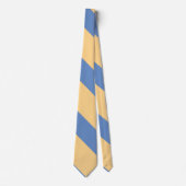 Buff und Sky Blue Broad University Strip Krawatte (Vorderseite)