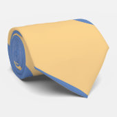 Buff und Sky Blue Broad University Strip Krawatte (Gerollt)