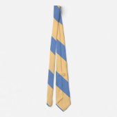 Buff und Sky Blue Broad University Strip Krawatte (Rückseite)