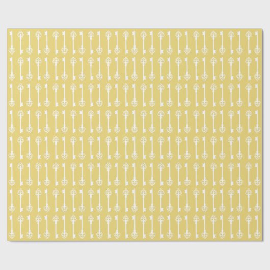 Buff Viktorianisch Keys Geschenkpapier (Flach)
