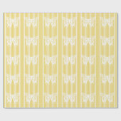 Buff Viktorianisch Strip mit Schmetterling Geschenkpapier (Flach)