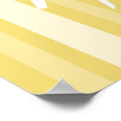 Buff Viktorianischer Lady Strip mit Schmetterling Poster (Ecke)