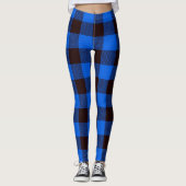 Buffalblau Kariert Leggings (Vorderseite)