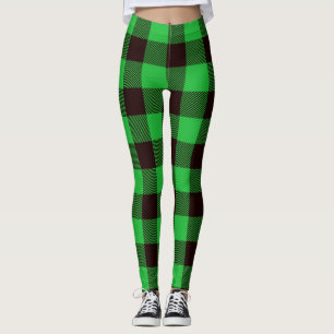Buffalgrün schwarz kariert leggings