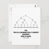 Buffalo (8-mal) Grammatisch korrekter Satz Postkarte (Vorne/Hinten)