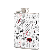 Buffalo Adventures Black and Red Kariert ID599 Flachmann (Links)