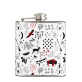 Buffalo Adventures Black and Red Kariert ID599 Flachmann (Vorderseite)