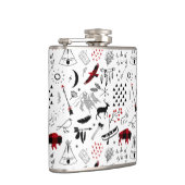 Buffalo Adventures Black and Red Kariert ID599 Flachmann (Rechts)