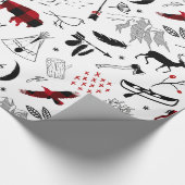 Buffalo Adventures Black and Red Kariert ID599 Geschenkpapier (Ecke)