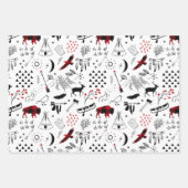 Buffalo Adventures Black and Red Kariert ID599 Geschenkpapier Set (Vorderseite 2)