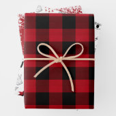 Buffalo Adventures Black and Red Kariert ID599 Geschenkpapier Set (Beispiel)