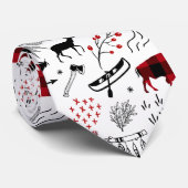 Buffalo Adventures Black and Red Kariert ID599 Krawatte (Gerollt)