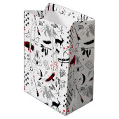 Buffalo Adventures Black & Red Kariert ID599 Mittlere Geschenktüte (Rückseite Schrägansicht)