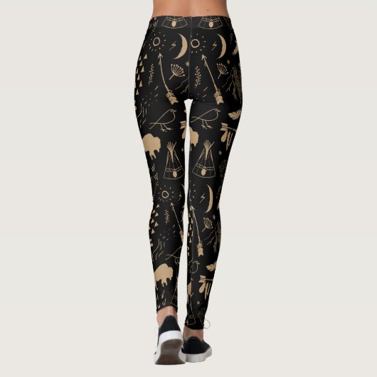 Buffalo Adventures Pattern Kraft ID599 Leggings (Rückseite)