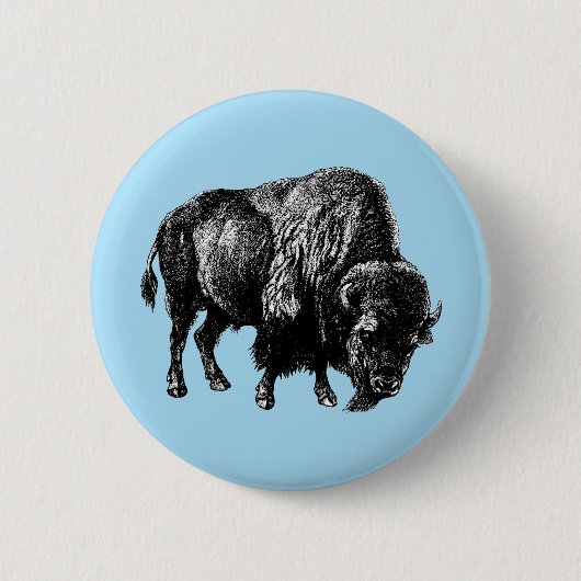 Buffalo American Bison Button (Vorderseite)