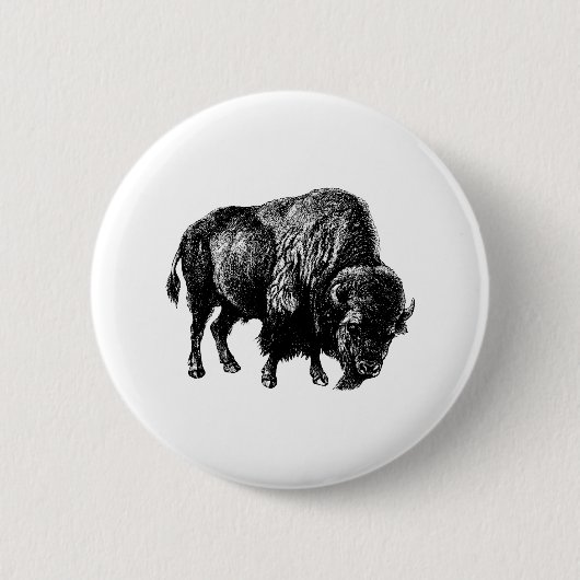 Buffalo American Bison Button (Vorderseite)