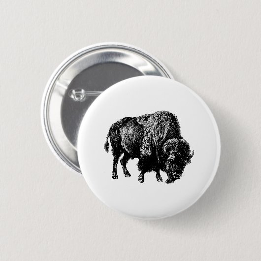 Buffalo American Bison Button (Vorne & Hinten)