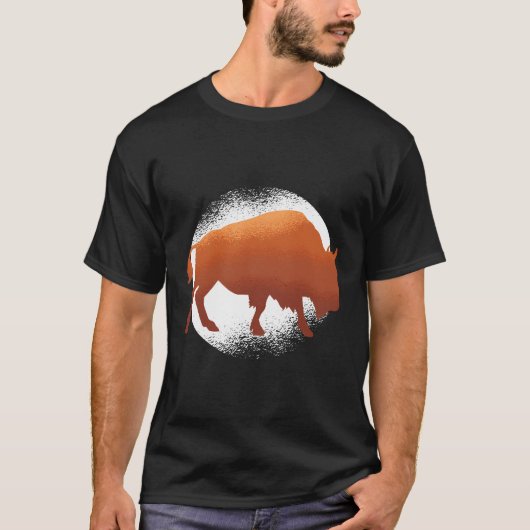 Buffalo American Bison Western Gift T-Shirt (Vorderseite)