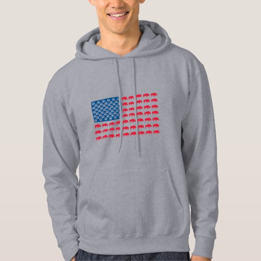 Buffalo American Flag Hoodie (Vorderseite)